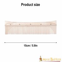 Genuine Bone Comb with Tough Leather Sheath