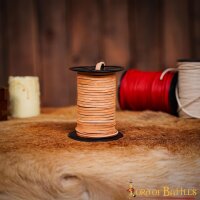 50meters Genuine Leather String Cord Spool Roll, Natural