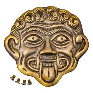 Gorgone Medusa Plaque décorative en laiton antique