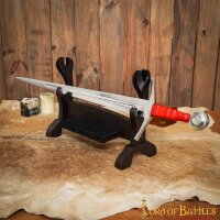 Two Tier Handcrafted Genuine Hardwood Axe / Sword Stand