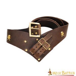 Pirate Genuine Leather Belt with Sword Holder