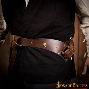 Pirate Genuine Leather Belt with Sword Holder