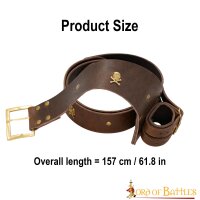 Pirate Genuine Leather Belt with Sword Holder