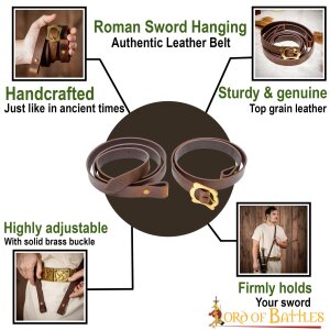 Roman Sword Hanging Genuine Leather Belt