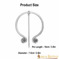 Medieval Stainless Steel Penannular Brooch Cloak Fibula