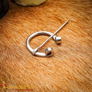 Stainless Steel Medieval Fibula with Rolled Ends