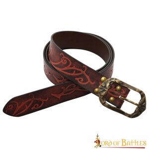 The Woodland Elf Handcrafted Genuine Leather Belt Maroon