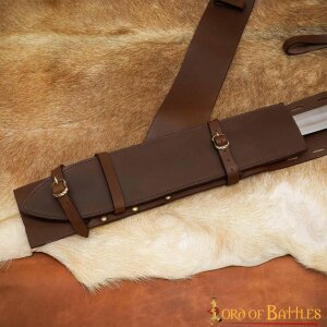 Medieval Back Hanging Baldric Genuine Leather Sword Sheath