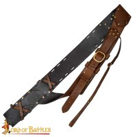 Medieval Back Hanging Baldric Genuine Leather Sword Sheath