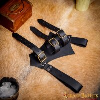 Medieval Leather Sword and Axe Frog Handcrafted from Genuine Leather