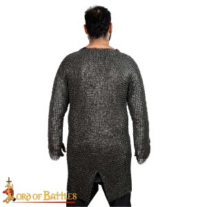 Flat Ring Chainmail Hauberk Shirt, Riveted and Alternating, ID 9mm, Stainless Steel
