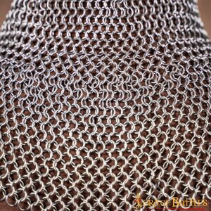 Round Ring Chainmail Classic Coif, Butted, ID 9 mm, Spring Steel