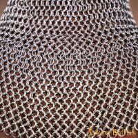 Round Ring Chainmail Classic Coif, Butted, ID 9 mm, Spring Steel