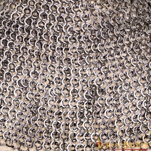 Flat Ring Classic Chainmail Coif, Riveted, ID 9mm, Stainless Steel