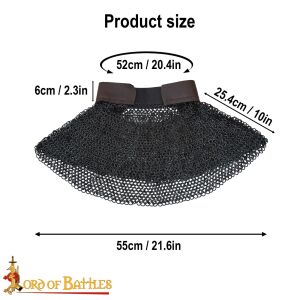 Round Ring Chainmail Aventail, Riveted, ID 10mm, Mild Steel