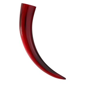 The Brilliant Carmine Drinking Horn Handcrafted from Genuine Ox Horn