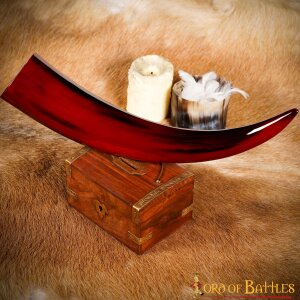 The Brilliant Carmine Drinking Horn Handcrafted from...