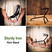 Medieval Horn Stand Hand Forged Iron Stand for Drinking Horns