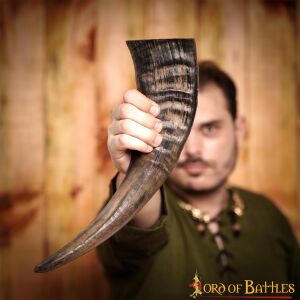 Medieval Viking Drinking Horn Handcrafted Genuine Buffalo...
