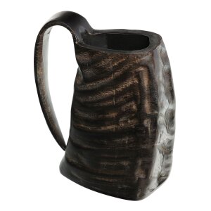 Medieval Viking Horn Tankard Beer Mug Handcrafted Genuine Buffalo Horn