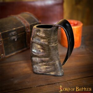 Medieval Viking Horn Tankard Beer Mug Handcrafted Genuine Buffalo Horn