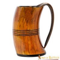 Medieval Viking Horn Tankard Beer Mug Handcrafted Genuine Ox Horn