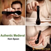 Authentic Medieval Horn Spoon Genuine Handcrafted Ox Horn