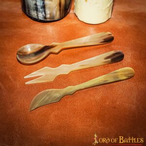 Handcrafted Genuine Horn Cutlery Set