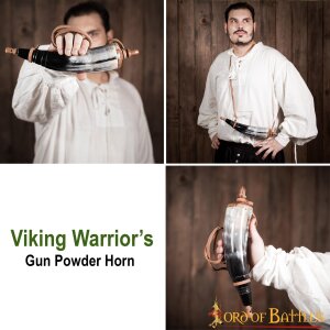 Gun Powder Horn Functional Genuine Horn Accessory