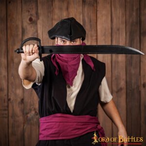 Wooden Caribbean Pirate Cutlass Sword Prop Black