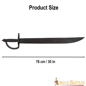 Wooden Caribbean Pirate Cutlass Sword Prop Black