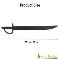 Wooden Caribbean Pirate Cutlass Sword Prop Black