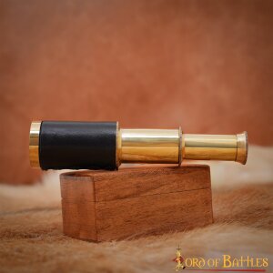 Mini Pure Brass Telescope with Small Wooden Chest Box