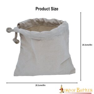 Medieval Drawstring Pouch Handmade from Canvas Cotton