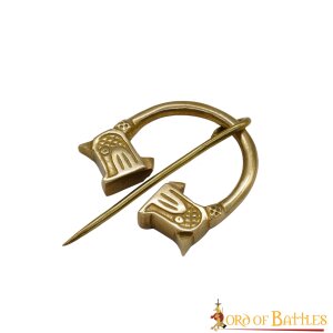 Viking Penannular Brooch Pure Solid Brass Functional Cloak Clasp