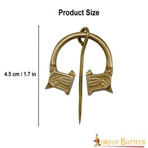 Viking Penannular Brooch Pure Solid Brass Functional Cloak Clasp