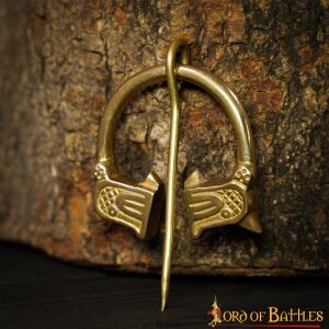 Viking Penannular Brooch Pure Solid Brass Functional Cloak Clasp