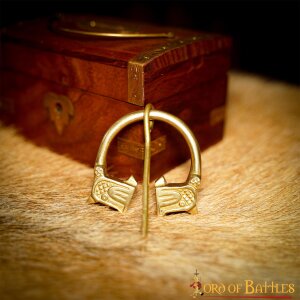 Viking Penannular Brooch Pure Solid Brass Functional Cloak Clasp