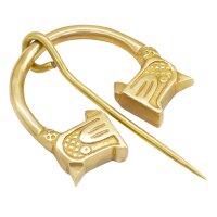 Viking Penannular Brooch Pure Solid Brass Functional Cloak Clasp