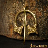 Viking Penannular Brooch Pure Solid Brass Functional Cloak Clasp