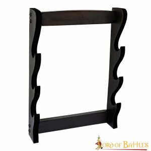 Three Tier Sword and Axe Stand Handcrafted Genuine Hardwood Sword / Axe Display Stand