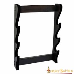 Three Tier Sword and Axe Stand Handcrafted Genuine Hardwood Sword / Axe Display Stand