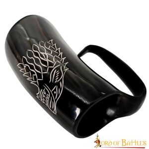Medieval Viking Horn Tankard Beer Mug Handcrafted Genuine Ox Horn
