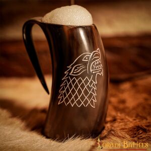 Medieval Viking Horn Tankard Beer Mug Handcrafted Genuine Ox Horn