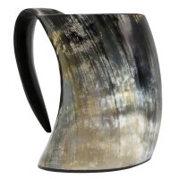 Medieval Viking Horn Tankard Beer Mug Handcrafted Genuine Ox Horn