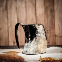 Medieval Viking Horn Tankard Beer Mug Handcrafted Genuine Ox Horn