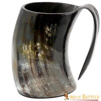 Medieval Viking Horn Tankard Beer Mug Handcrafted Genuine Ox Horn