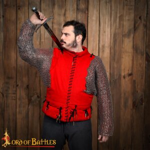 Flat Ring Chainmail Paired Full Sleeves, Riveted and Alternating, ID 9 mm, Mild Steel
