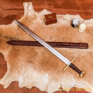 Medieval Type XI Oakeshott Typology Functional Sword with Leather Scabbard