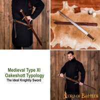 Medieval Type XI Oakeshott Typology Functional Sword with Leather Scabbard